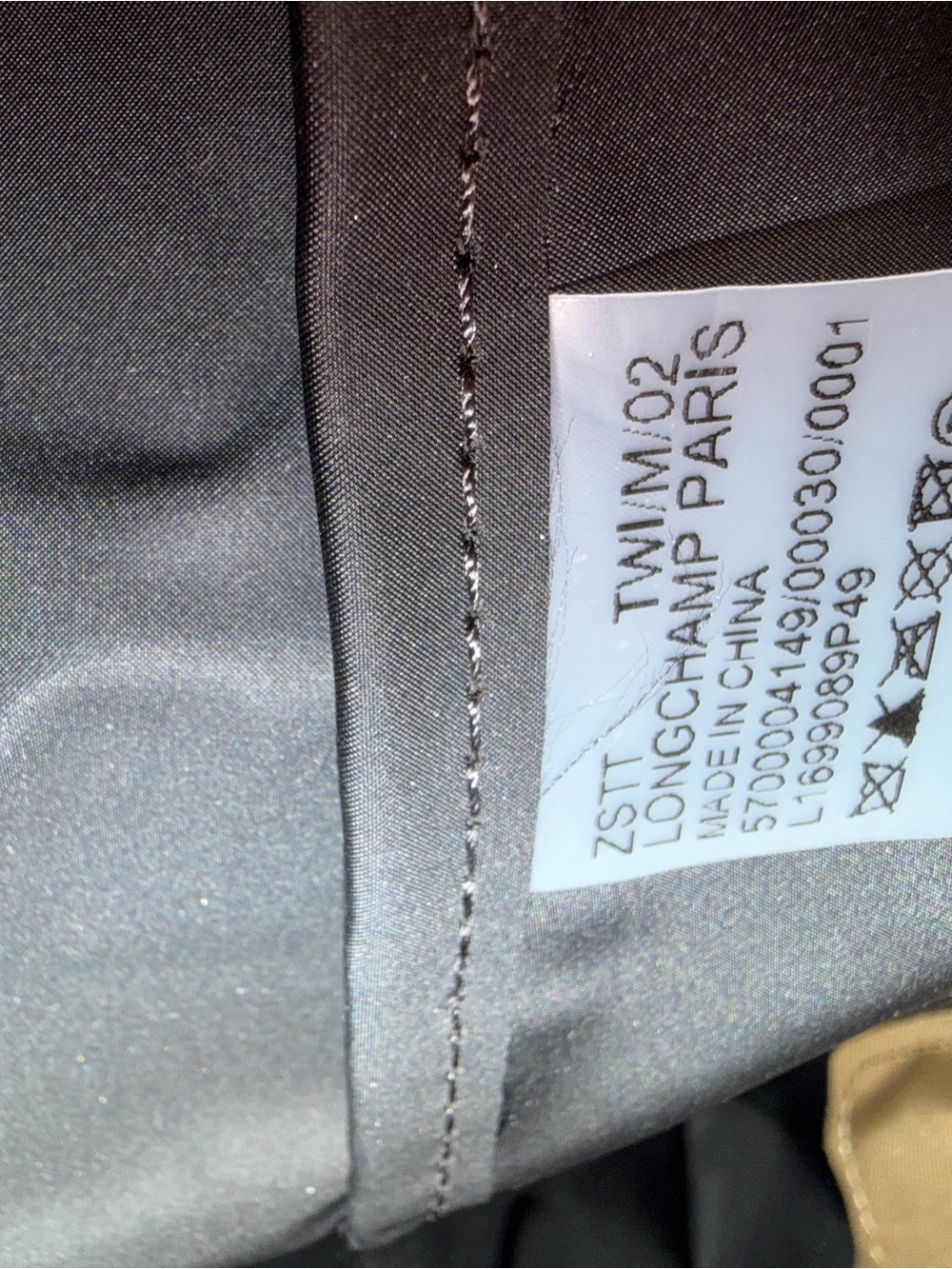 Longchamp Olive/Brown Original Backpack with Gold Snap L1699089P49 - Picture 10 of 10